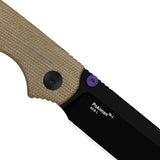 Pokiman BLL | Natural Micarta + Black PVD Sheepsfoot AEB-L