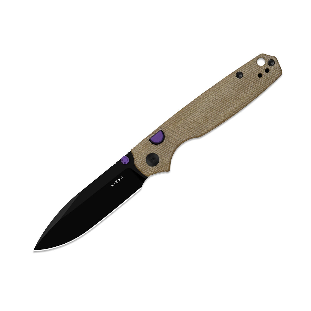 Pokiman BLL | Natural Micarta + Black PVD Sheepsfoot AEB-L