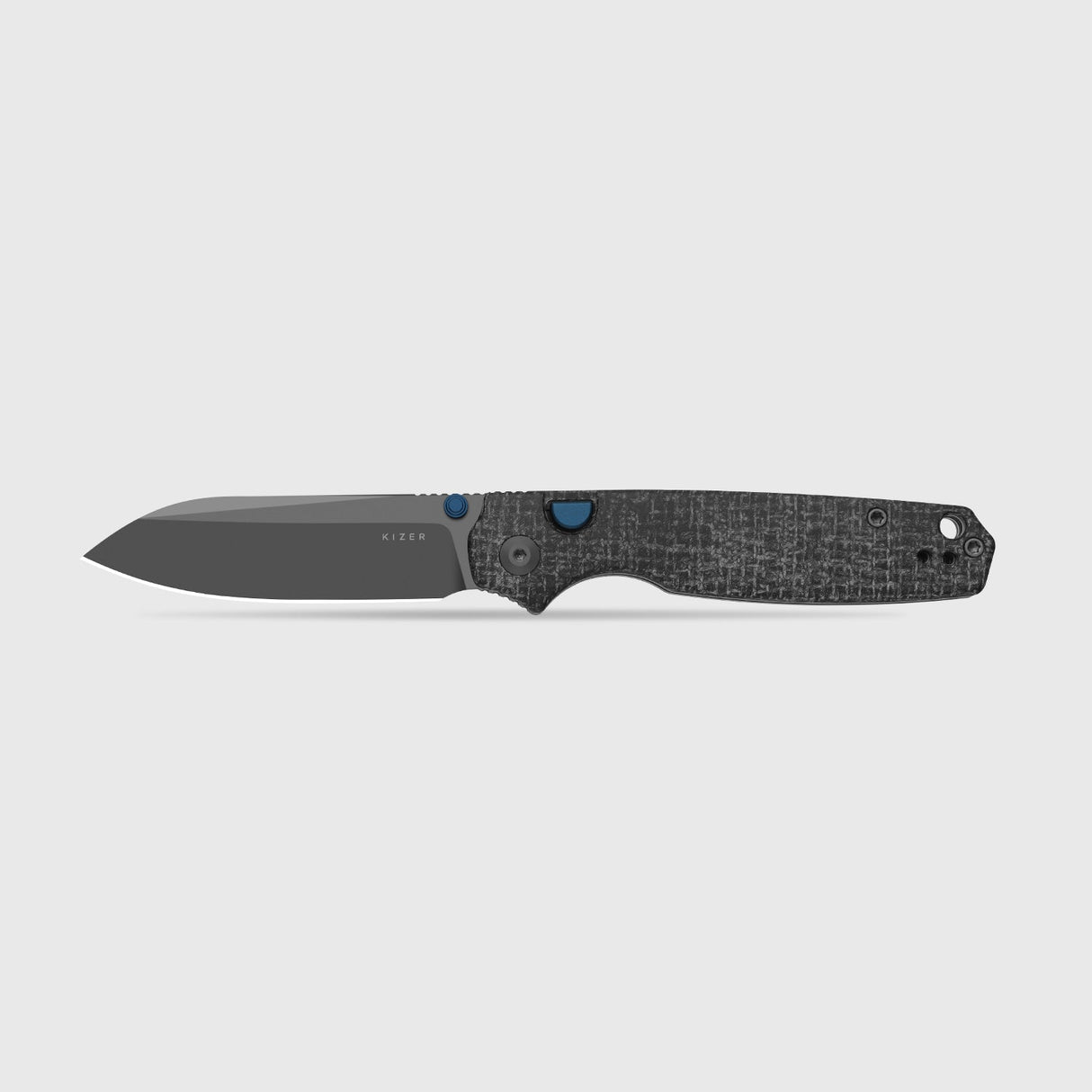 Pokiman BLL | Black Micarta + Grey PVD Drop Point AEB-L
