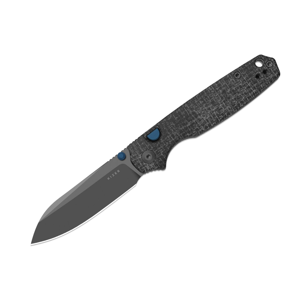 Pokiman BLL | Black Micarta + Grey PVD Drop Point AEB-L