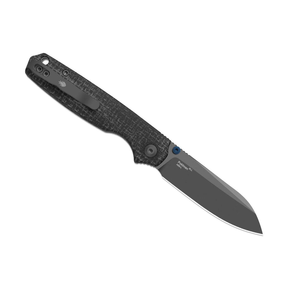 Pokiman BLL | Black Micarta + Grey PVD Drop Point AEB-L