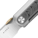 Quoll | Titanium & Rainbow Damascus + S45VN