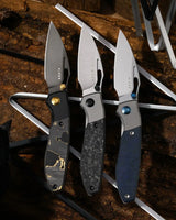 Shrike | Ti & Blue Richlite + S45VN