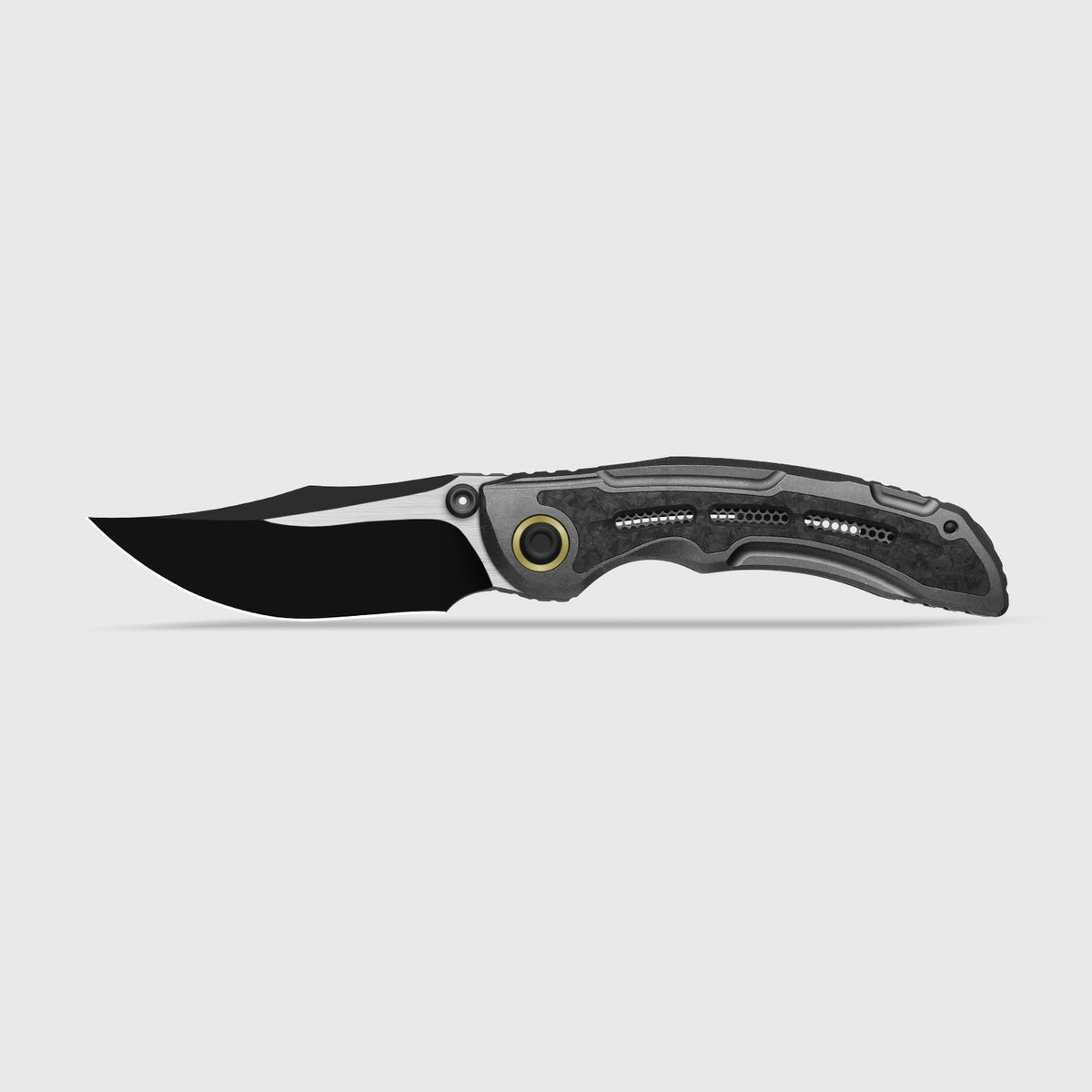 Silver Wing-lite | Ti & Carbon Fibre + Black PVD S45VN