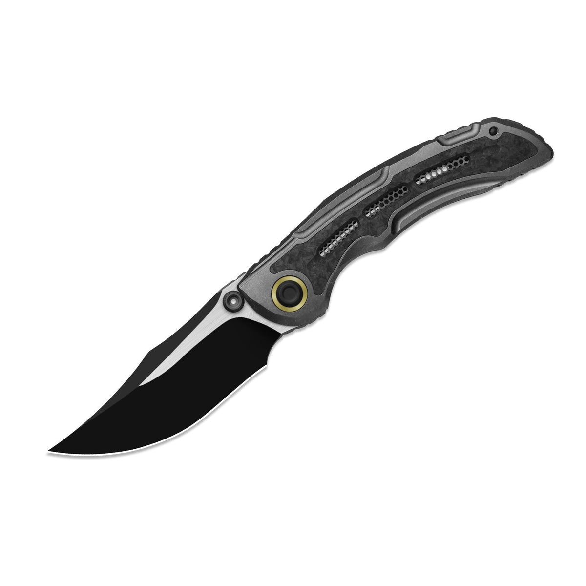 Silver Wing-lite | Ti & Carbon Fibre + Black PVD S45VN