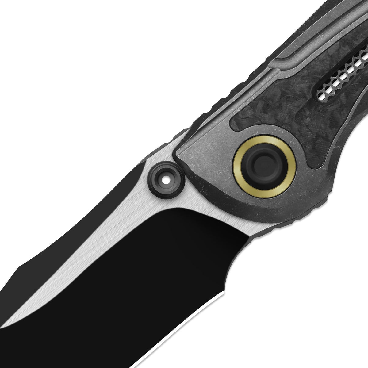 Silver Wing-lite | Ti & Carbon Fibre + Black PVD S45VN