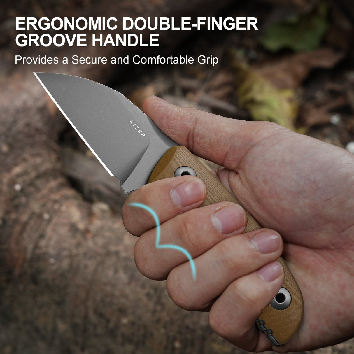 Snick | Brown & Black G10 + Grey Stonewashed AEB-L