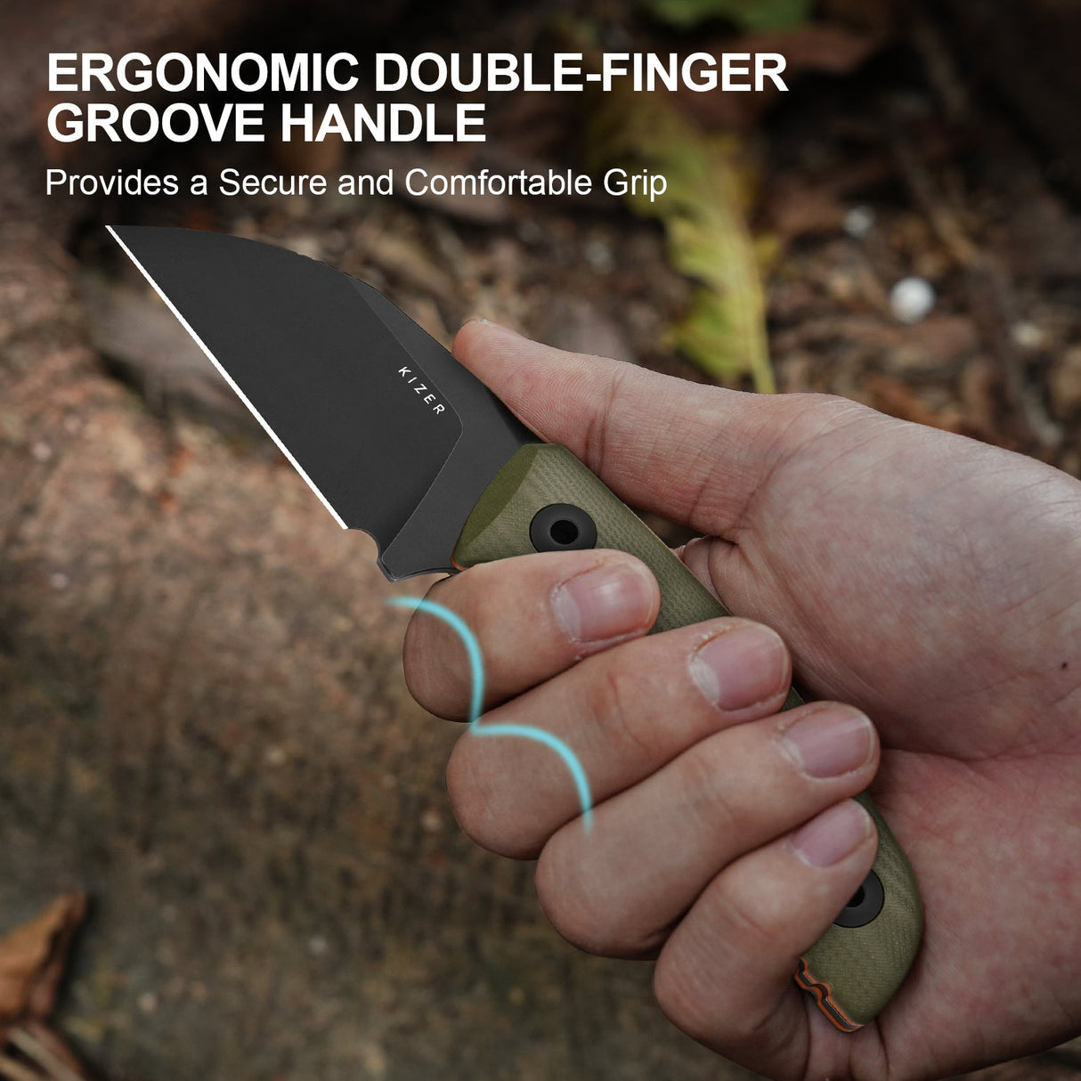 Snick | Green & Orange G10 + Blackwashed AEB-L