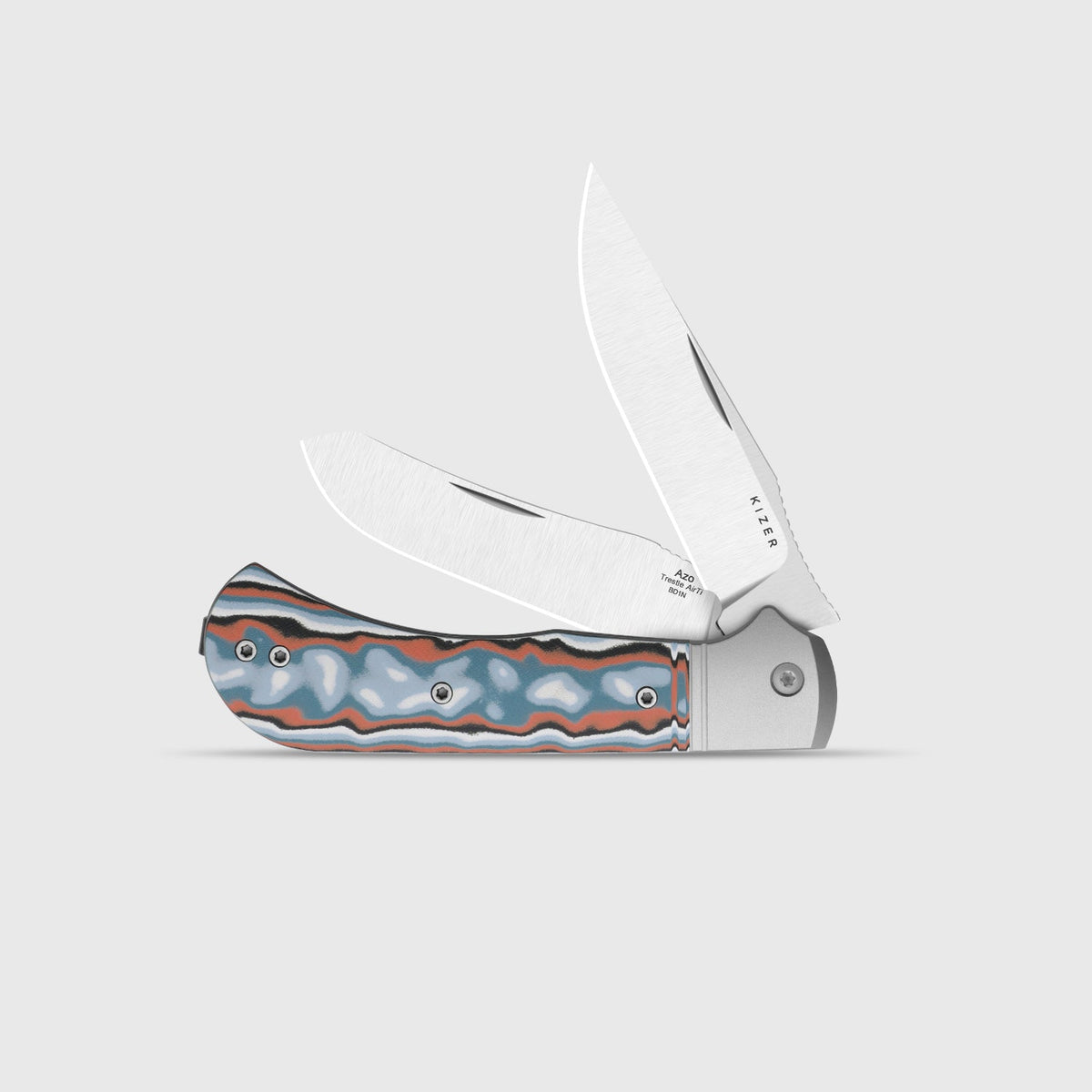 Trestle TP AirTi - Dual Blade | Aluminum & Vortex Micarta + Satin BD1N