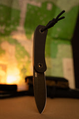 Lander 4 Fixed Blade | Black G10 + Blackwash D2