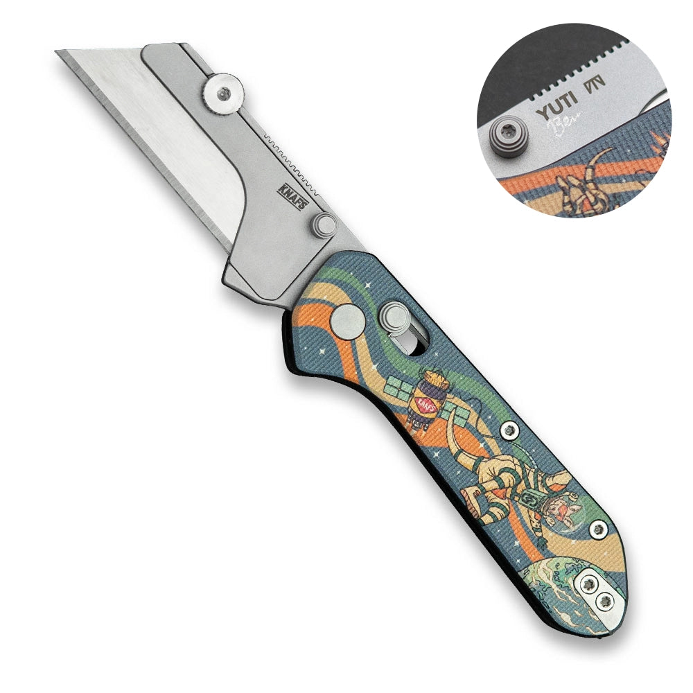Yuti Utility Knife | Space Roo G10 - Signed by Ben Petersen