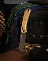 Lander 2 Reverse Tanto | Gold Aluminium + Blackwash Elmax