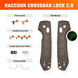 Raccoon Crossbar 2.0 ModSwap™ Handle Scales Kit | Brown GID Micarta