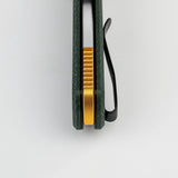 Raccoon 2.0 Top Liner Lock | Green Micarta + 14C28N Drop Point - A2901