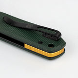 Raccoon 2.0 Top Liner Lock | Green Micarta + 14C28N Drop Point - A2901