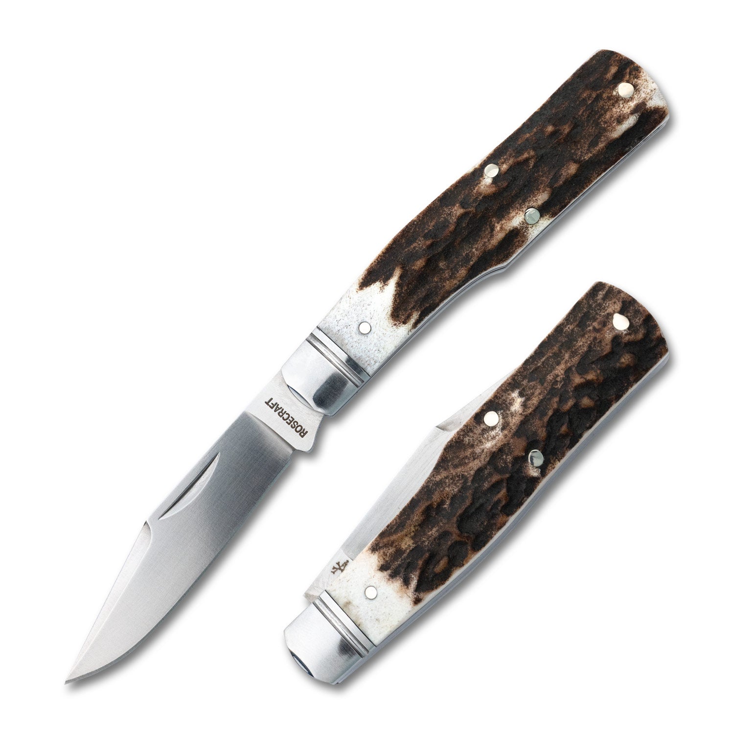 RoseCraft Savage Creek Gunstock Slipjoint Genuine Stag – Adventure