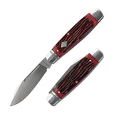 Barren Fork Jack Red Jigged Bone Slipjoint - RCT031-RJB