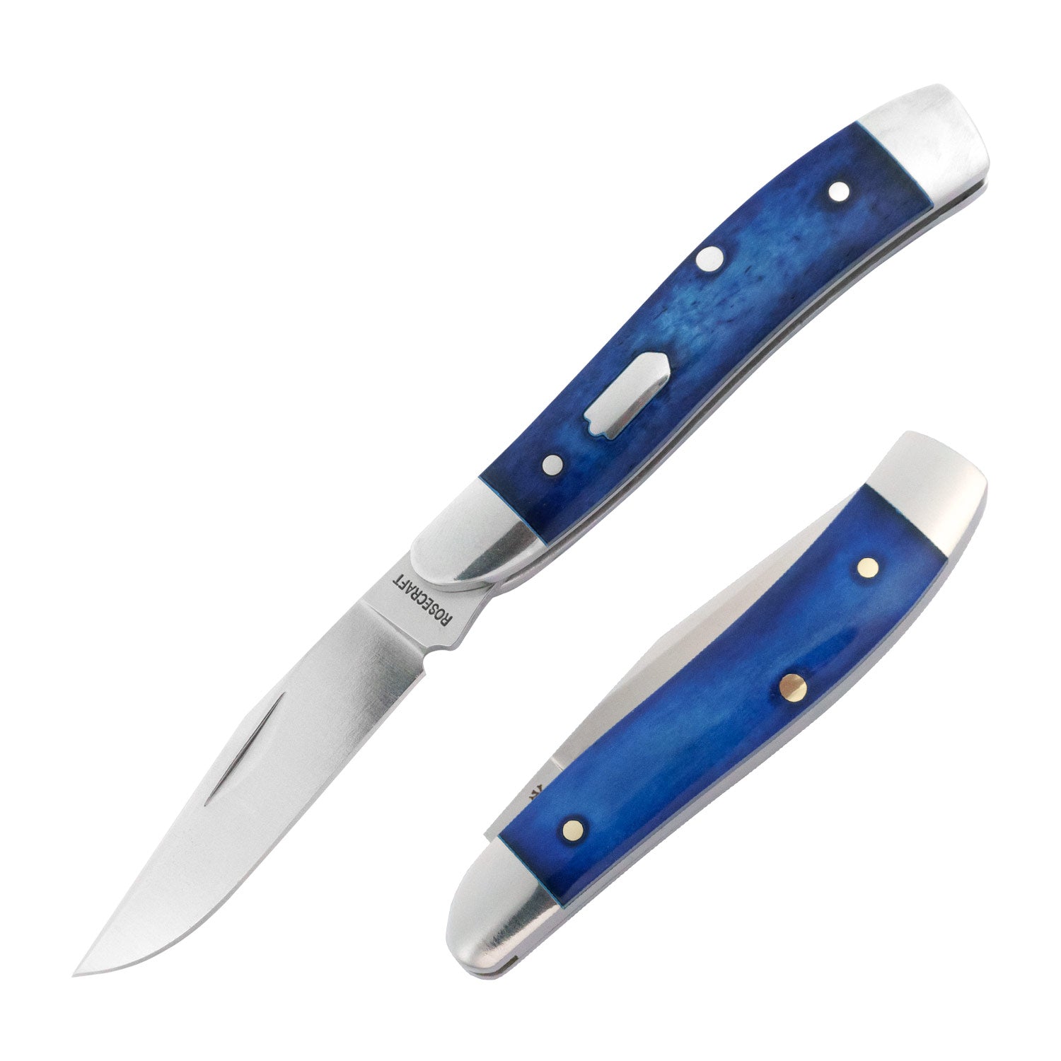Piney River Peanut Vintage Blue Bone Slipjoint - RCT029-BBB