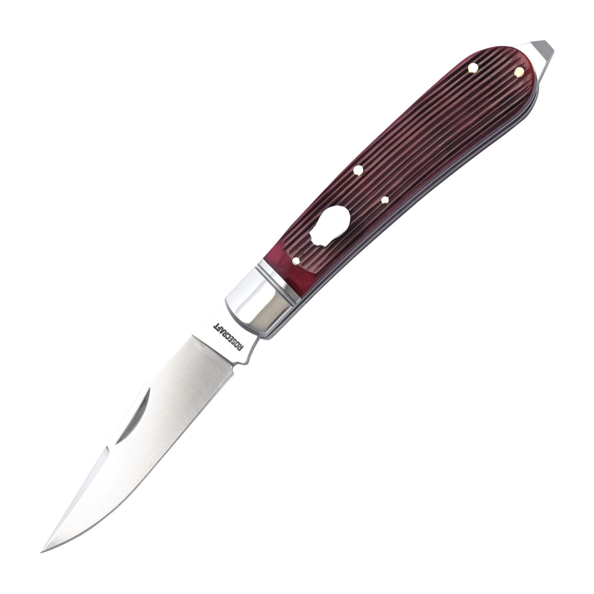 Appalachian Jack Red Barnboard Jigged Bone Slipjoint - RCT003-RBJ