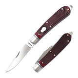 Appalachian Jack Red Barnboard Jigged Bone Slipjoint - RCT003-RBJ