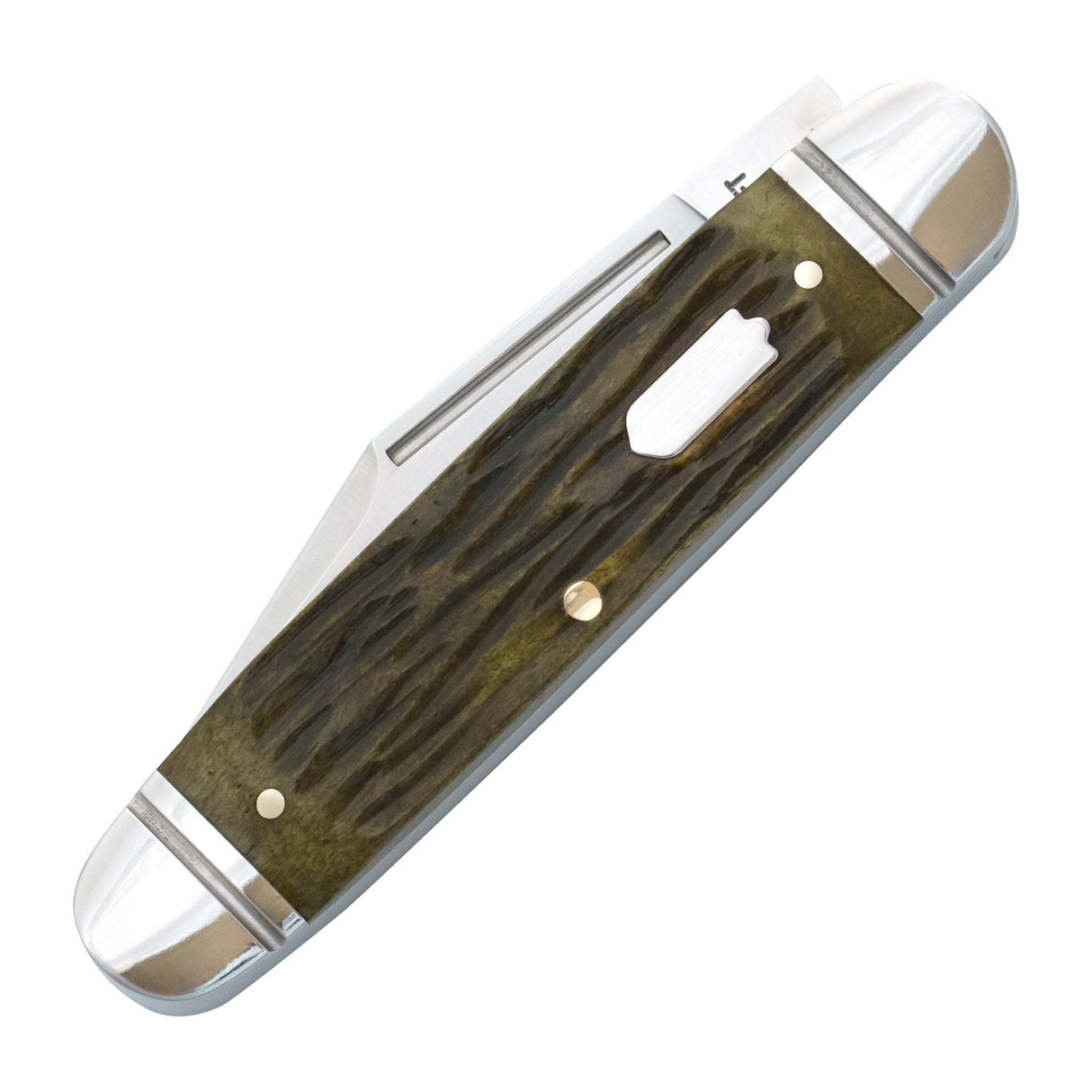 Birchfield Camp Jack Green Jigged Bone Slipjoint - RCT034-GJB