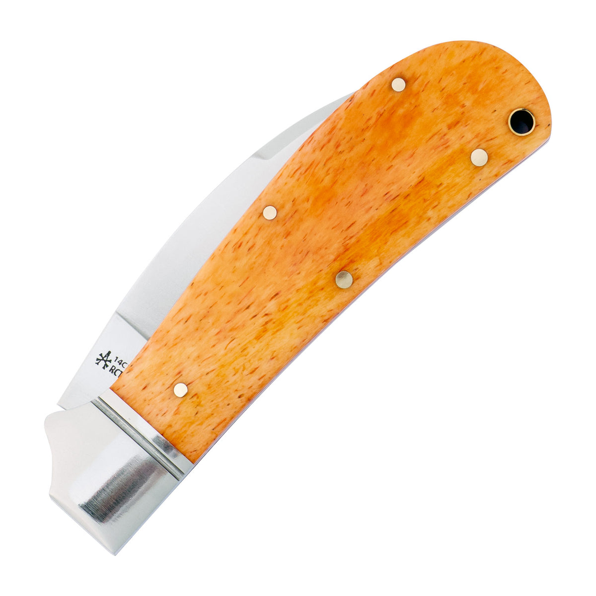 Clinch River Swayback Bourbon Bone Slipjoint - RCT005-2026