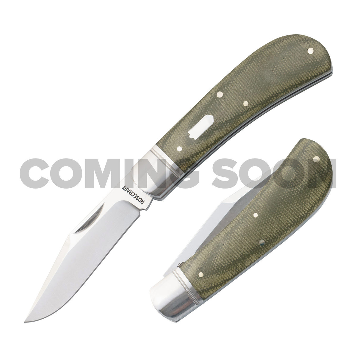 RoseCraft Blades Hatchie River Jack Green Micarta Slipjoint - RCT033 ...