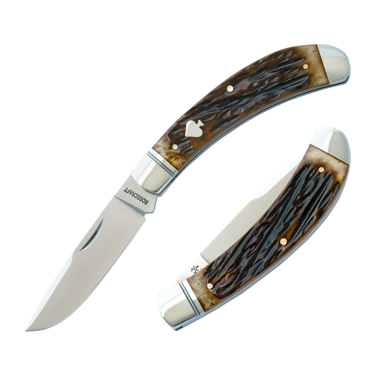 Obed Creek Bow Trapper Dapper Jigged Bone Slipjoint - RCT015-DJB