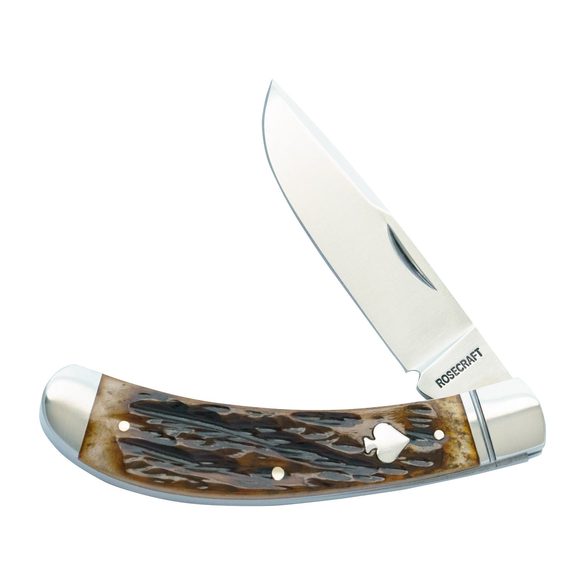 Obed Creek Bow Trapper Dapper Jigged Bone Slipjoint - RCT015-DJB