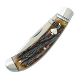 Obed Creek Bow Trapper Dapper Jigged Bone Slipjoint - RCT015-DJB