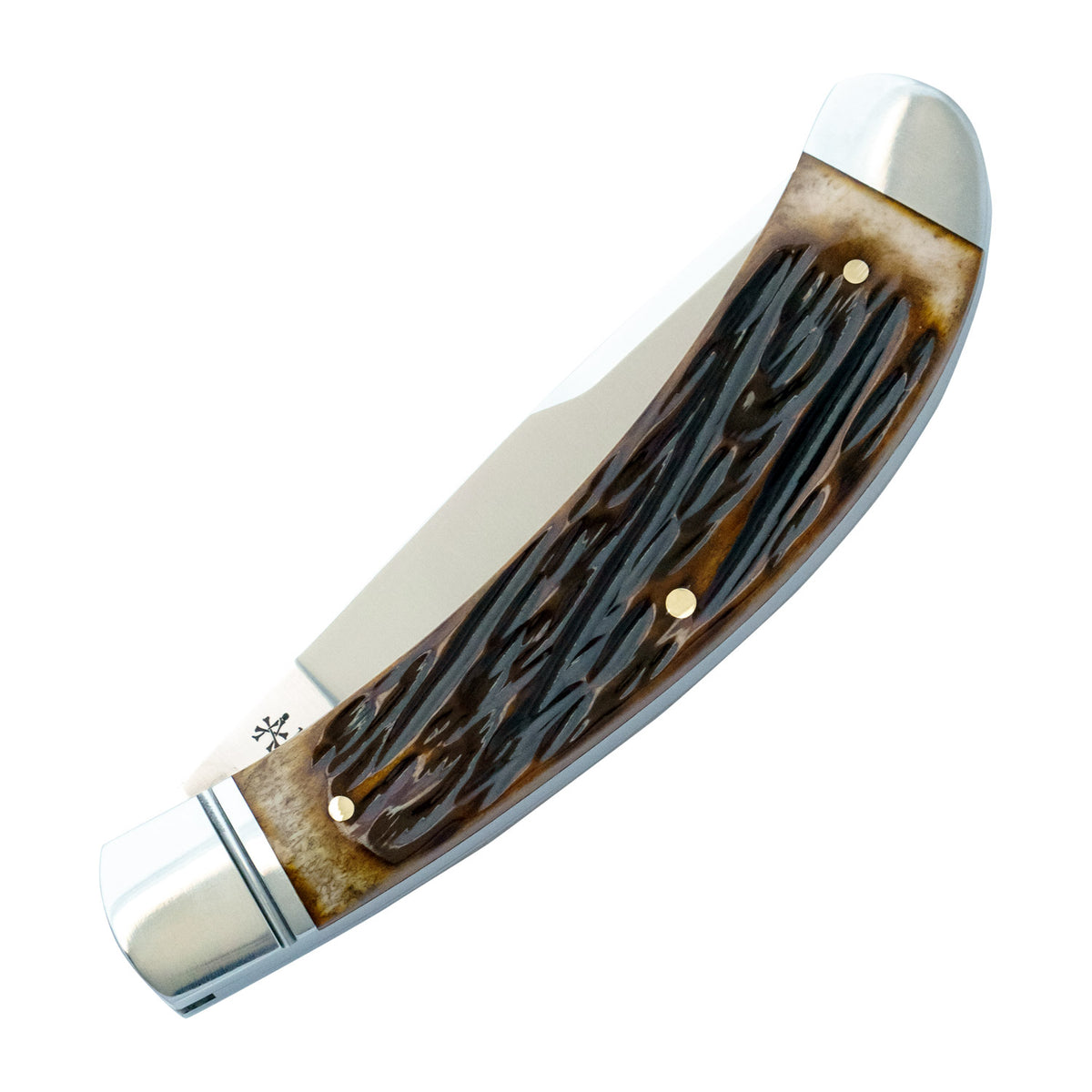 Obed Creek Bow Trapper Dapper Jigged Bone Slipjoint - RCT015-DJB