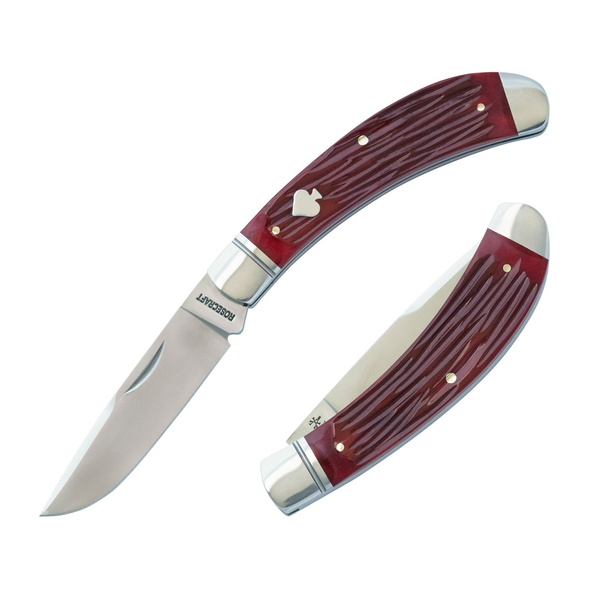 Obed Creek Bow Trapper Red Jigged Bone Slipjoint - RCT015-RJB