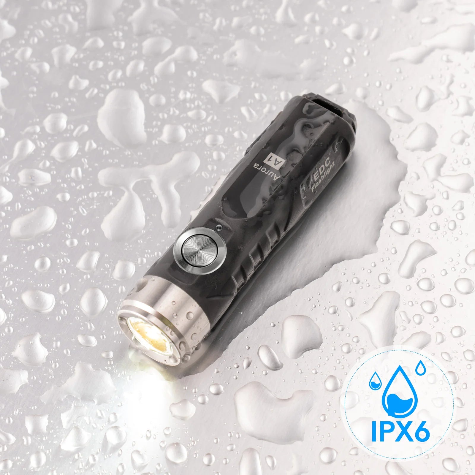RovyVon Aurora A5 Mini Rechargeable Flashlight - 420 Lumens, Green Glow, Magnetic