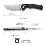 Slybolt | Black G10 + Blackwash 9Cr18MoV