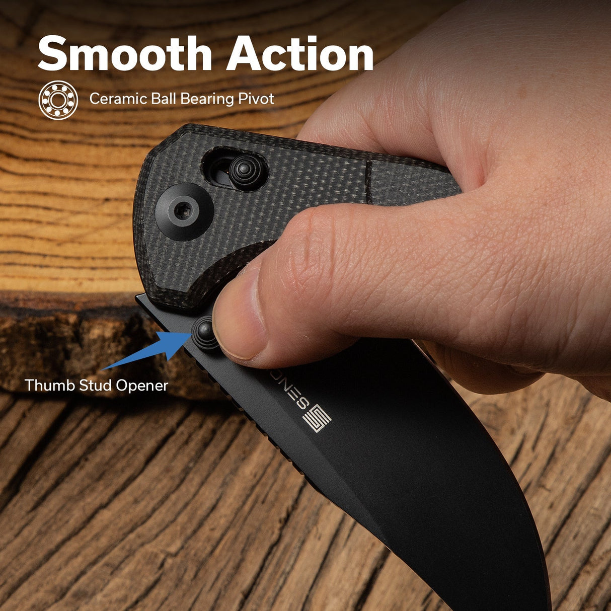 Slybolt | Green Micarta + Black 9Cr18MoV