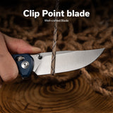 Slybolt | Blue Micarta + Satin 9Cr18MoV