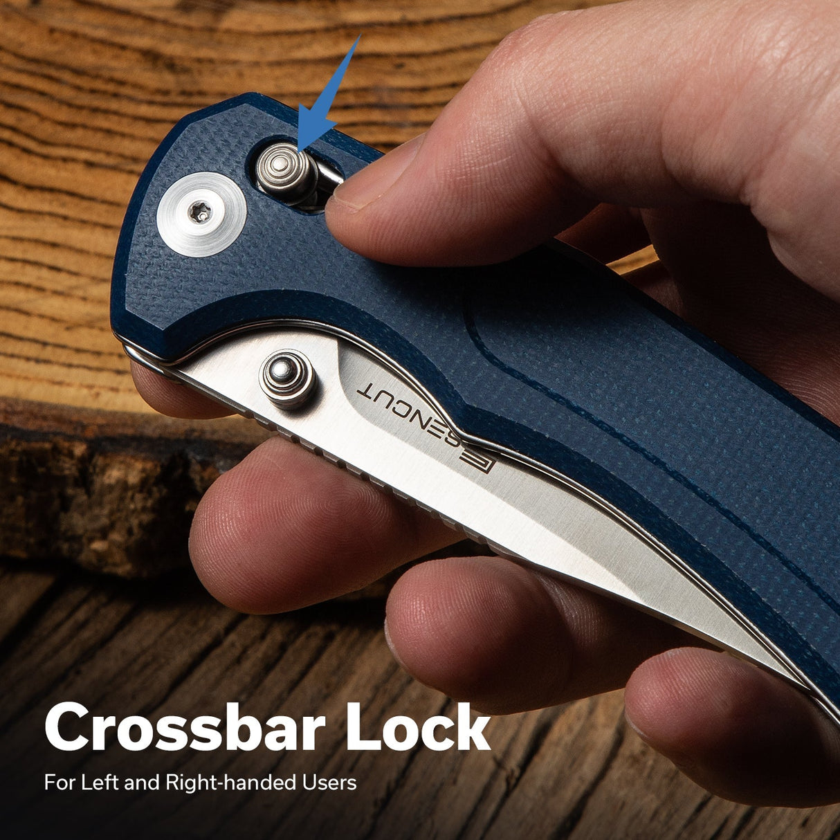 Slybolt | Blue Micarta + Satin 9Cr18MoV