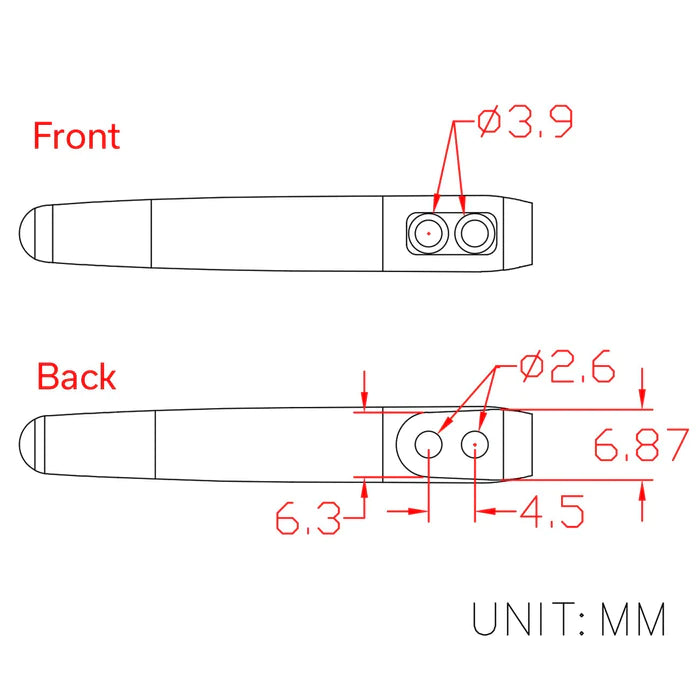 Flamed Titanium Pocket Clips