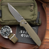 Maverick | Green G10 + Stonewash Magnacut