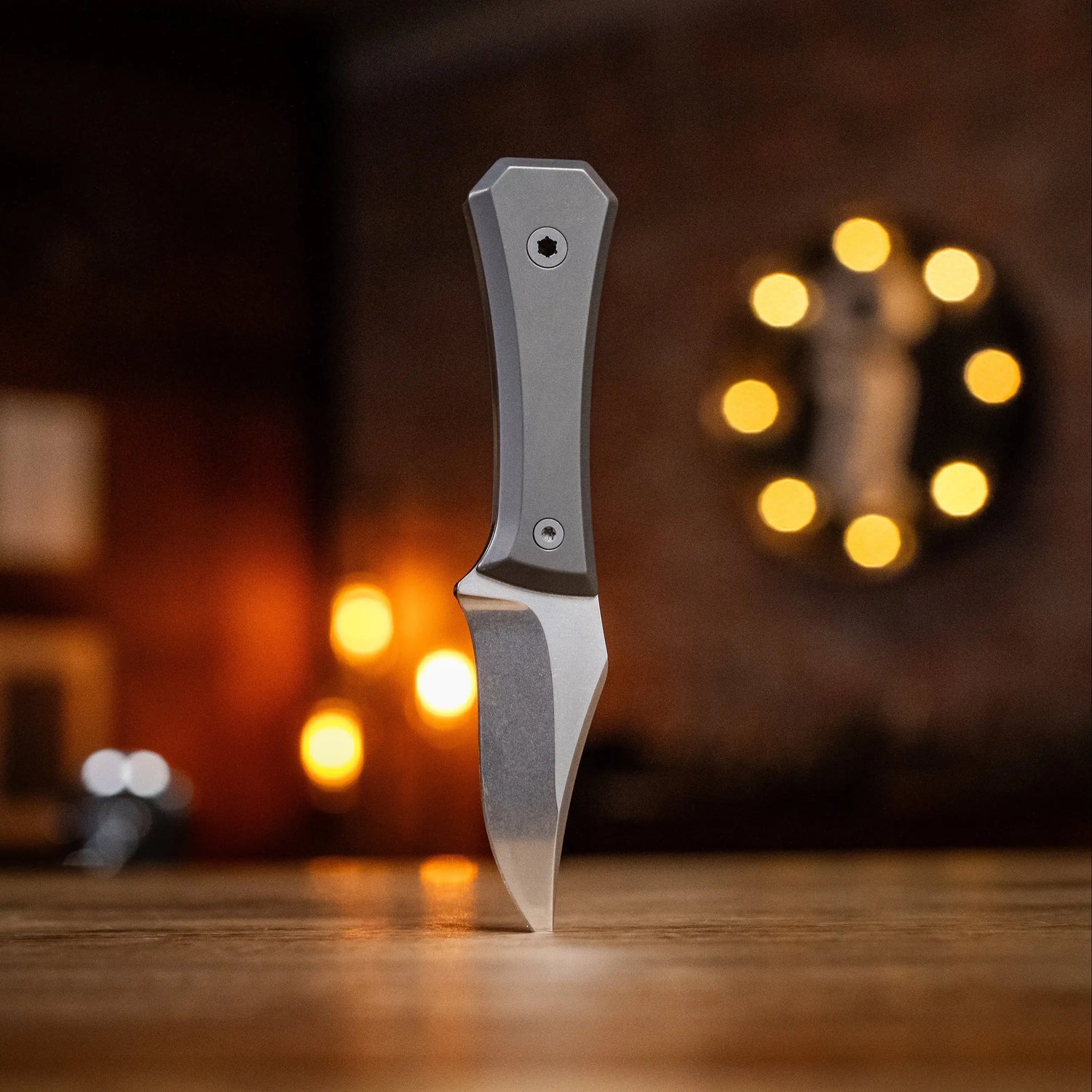 Ti Pocket Bowie Fixed Blade - AUX MFG x Big Idea Design