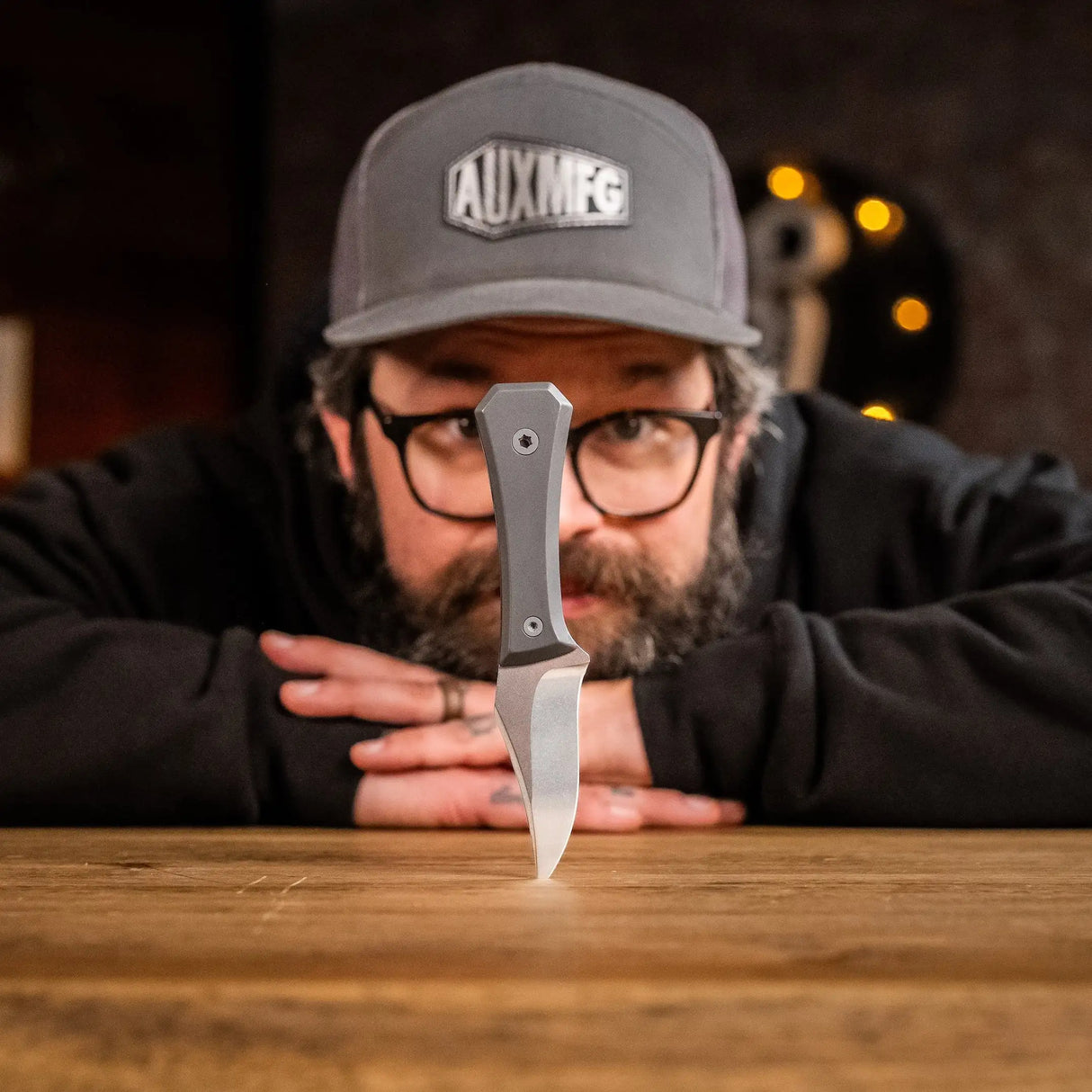 Ti Pocket Bowie Fixed Blade - AUX MFG x Big Idea Design