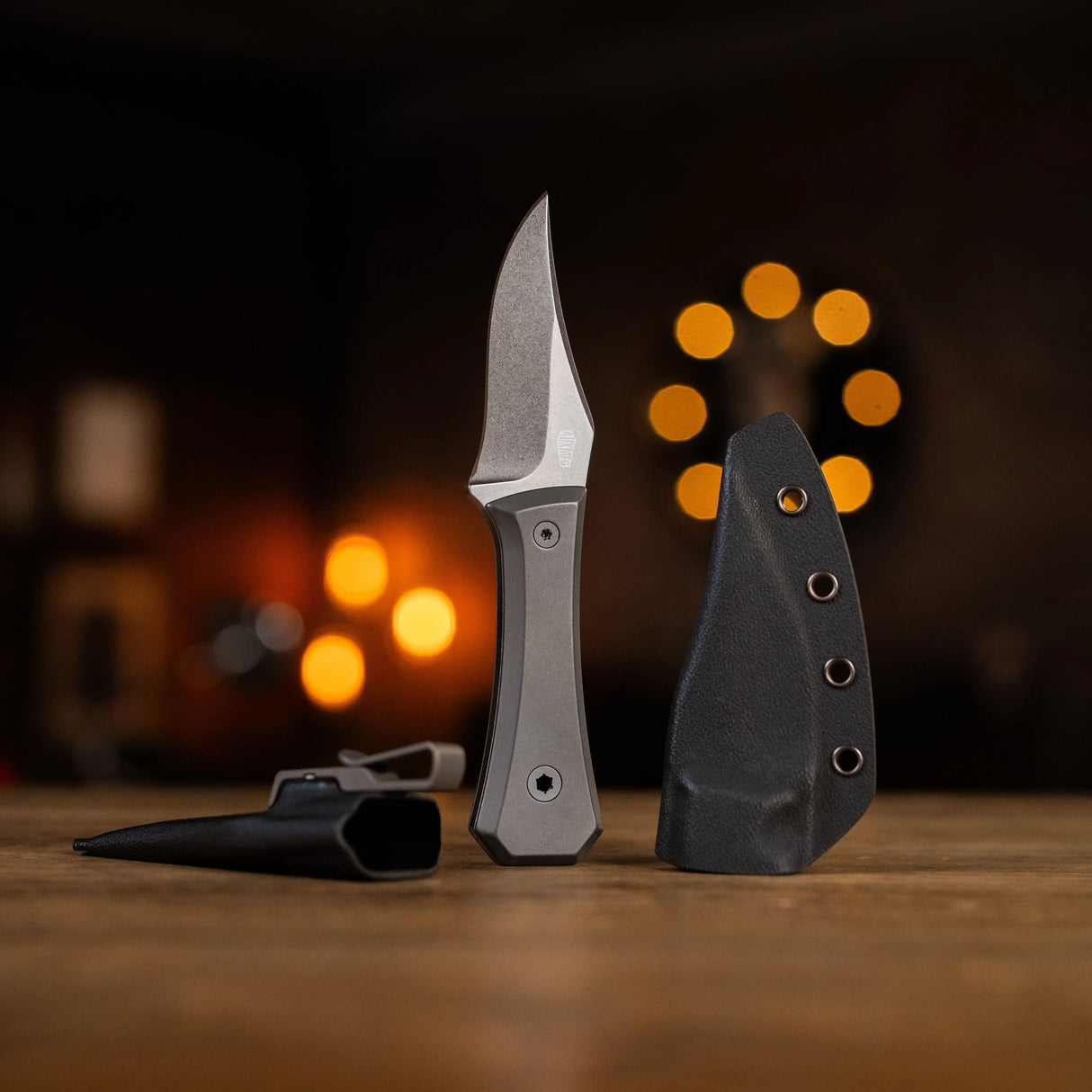 Ti Pocket Bowie Fixed Blade - AUX MFG x Big Idea Design