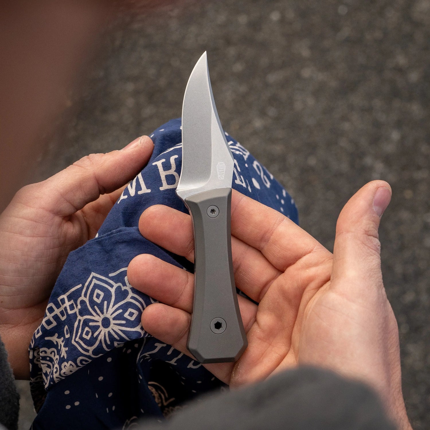 Ti Pocket Bowie Fixed Blade - AUX MFG x Big Idea Design