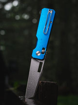 Aura Talon | Blue Aluminium + Stonewash 14C28N