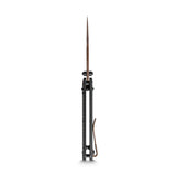 Vombat | Black Aluminium + Copper Dune M390 Clip Point - A4106