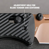 Vombat | Black Aluminium + Copper Dune M390 Clip Point - A4106