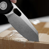 Ankylo | Black Aluminium + Stonewash 154CM