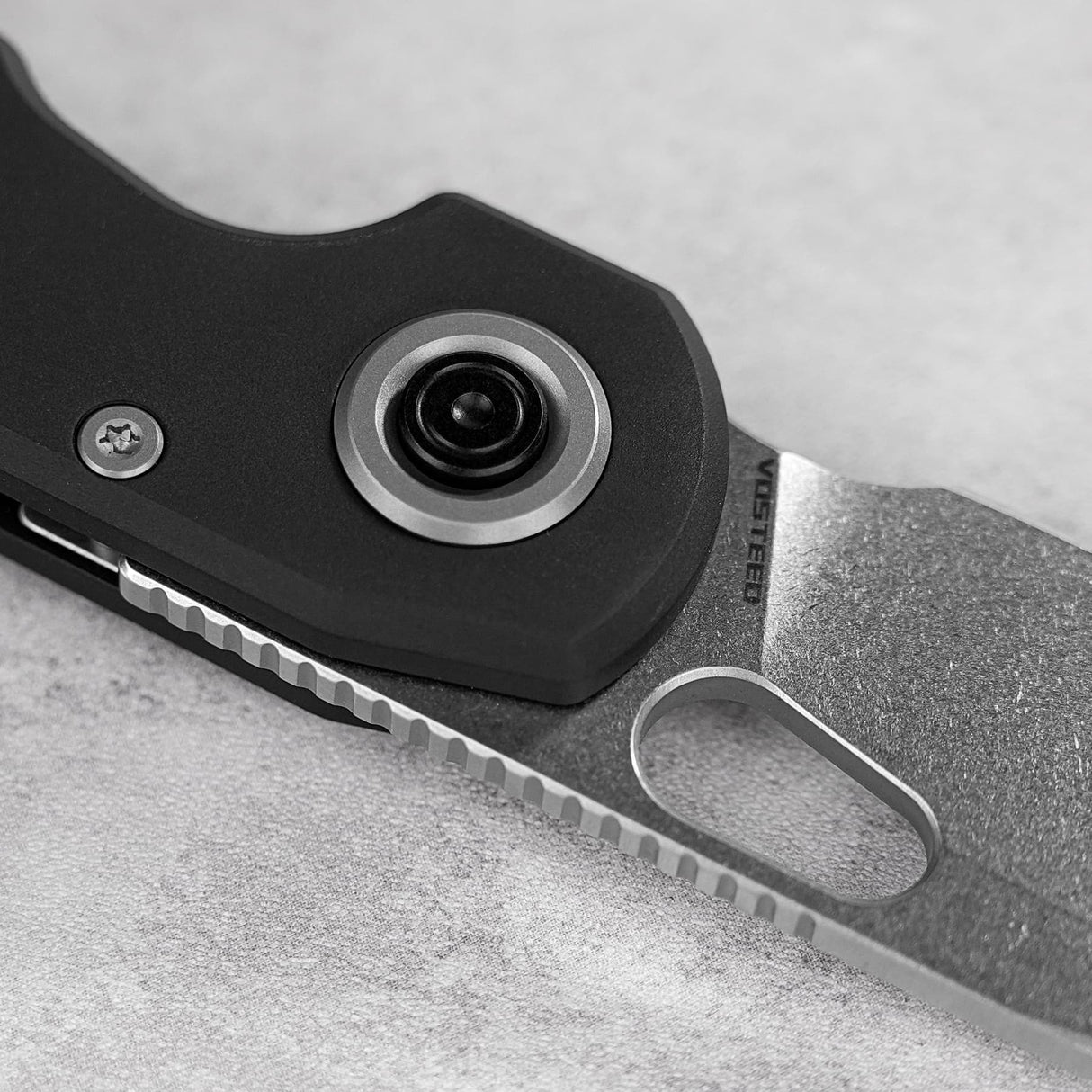 Ankylo | Black Aluminium + Stonewash 154CM