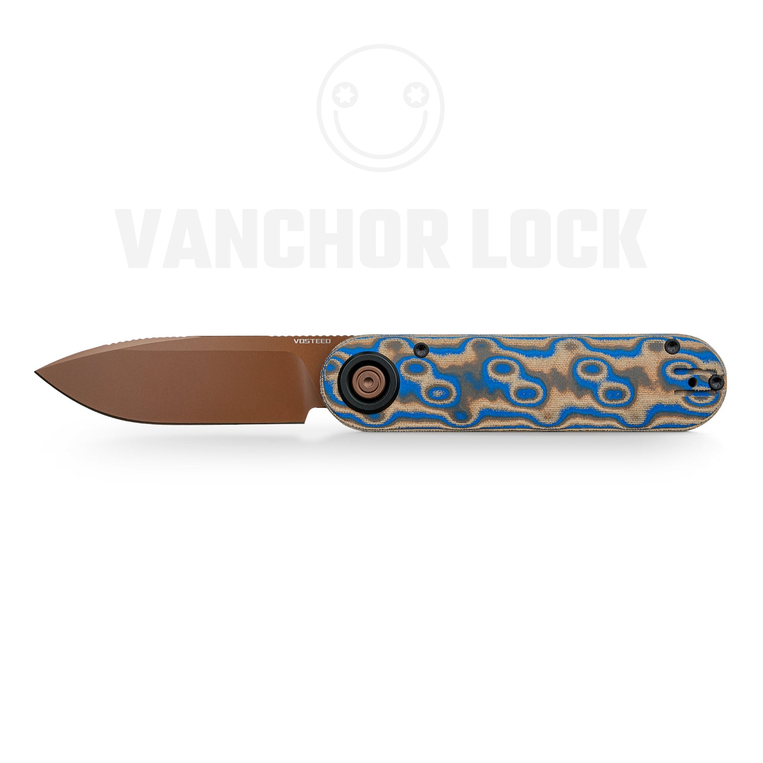 Corgi-V 295 | Blue Ocean Micarta/Aluminium | Copper Dune N690 - A3730