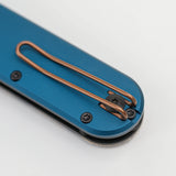 Corgi-V 295 | Blue Ocean Micarta/Aluminium | Copper Dune N690 - A3730
